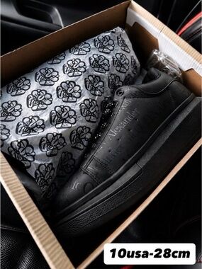 Alexander McQueen Black Embossed Leather Men’s Sneaker